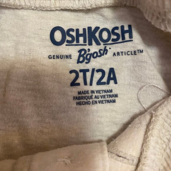 OshKosh B’gosh Toddler Boys Beige Henley Short Sleeve Tee (Size 2T) - Picture 6 of 7